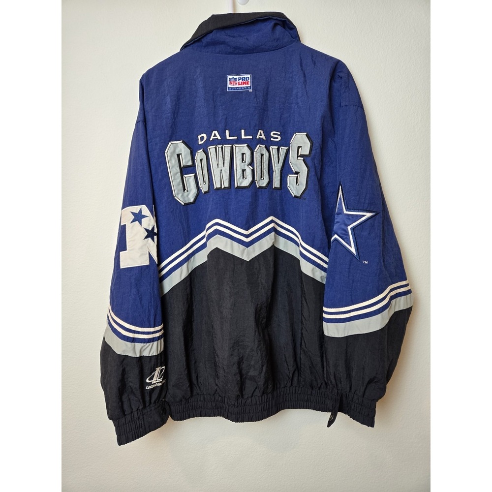 Vintage Logo Athletic Pro Line Dallas Cowboys Full Zip Jacket Size‎ Med 90s